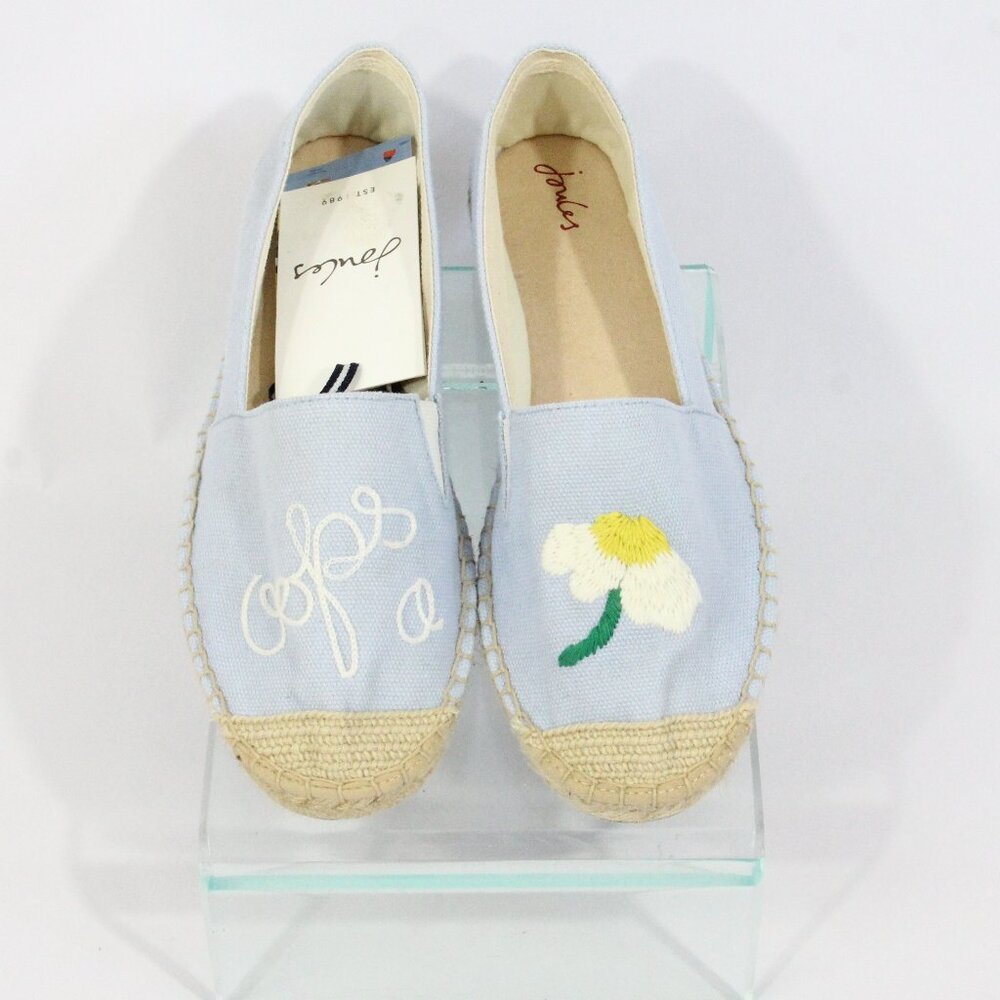 Joules Shelbury Espadrilles Flat sz 9 Women NEW Daisy Flower ShoesNovelty print